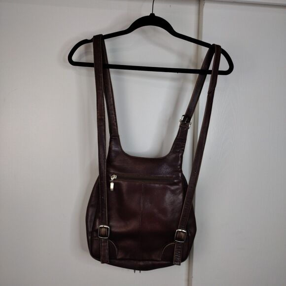Volare Brown Leather Backpack Distressed Queros Made In Columbia main image 7